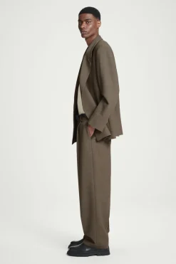 COS RELAXED WOOL-BLEND TAPERED PANTS- Suits & Tailoring | Pants