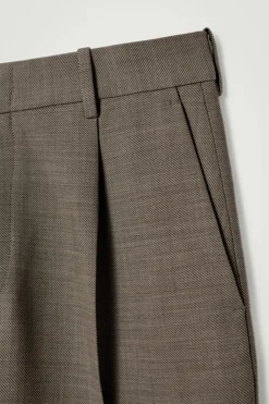 COS RELAXED WOOL-BLEND TAPERED PANTS- Suits & Tailoring | Pants