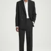 COS RELAXED WOOL-HOPSACK STRAIGHT-LEG PANTS- Suits & Tailoring | Pants