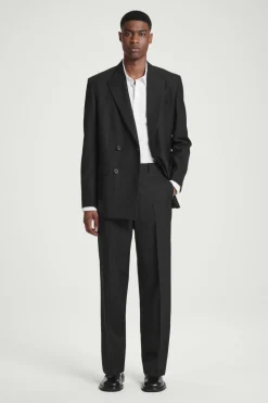 COS RELAXED WOOL-HOPSACK STRAIGHT-LEG PANTS- Suits & Tailoring | Pants