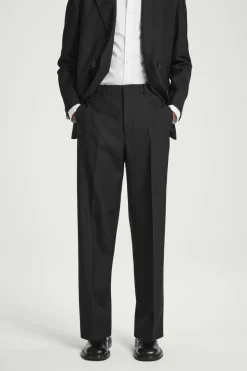 COS RELAXED WOOL-HOPSACK STRAIGHT-LEG PANTS- Suits & Tailoring | Pants