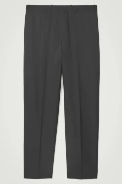 COS RELAXED WOOL-HOPSACK STRAIGHT-LEG PANTS- Suits & Tailoring | Pants