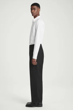COS RELAXED WOOL-HOPSACK STRAIGHT-LEG PANTS- Suits & Tailoring | Pants