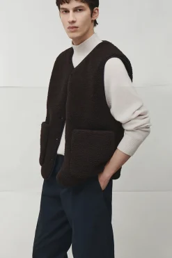 COS REVERSIBLE FAUX SHEARLING GILET- Coats & Jackets