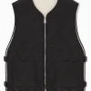 COS REVERSIBLE FLEECE-LINED UTILITY VEST- Hats & Scarves | Coats & Jackets