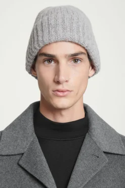 COS RIBBED ALPACA-BLEND BEANIE- Hats & Scarves