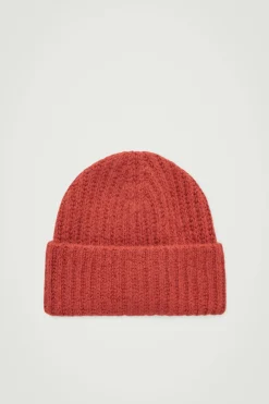 COS RIBBED ALPACA-BLEND BEANIE- Hats & Scarves