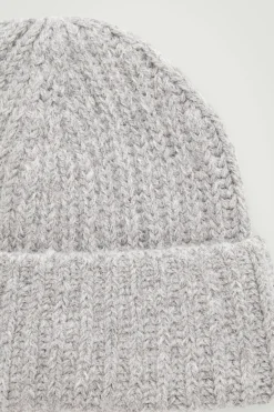 COS RIBBED ALPACA-BLEND BEANIE- Hats & Scarves