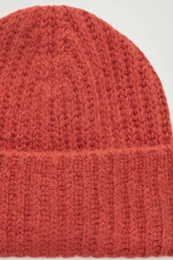 COS RIBBED ALPACA-BLEND BEANIE- Hats & Scarves