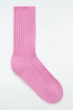 COS RIBBED CASHMERE SOCKS-Women Socks & Tights | Cashmere