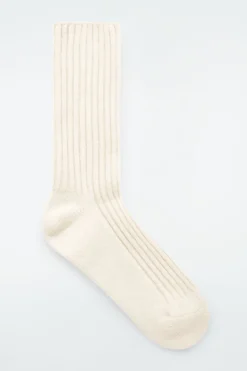 COS RIBBED CASHMERE SOCKS-Women Cashmere | Socks & Tights