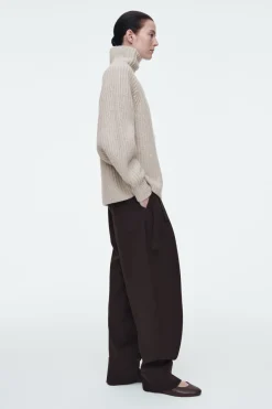 COS RIBBED CASHMERE-BLEND FUNNEL-NECK SWEATER-Women Cashmere | Sweaters & Cardigans