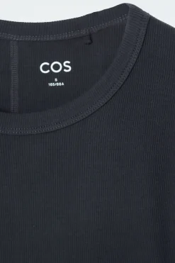 COS RIBBED JERSEY LONG-SLEEVED TOP-Women T-Shirts | Tops