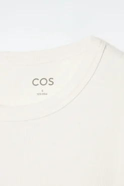 COS RIBBED JERSEY LONG-SLEEVED TOP-Women T-Shirts | Tops