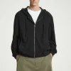 COS RIBBED JERSEY ZIP-UP HOODIE- Sweatshirts & Hoodies