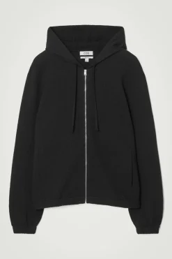 COS RIBBED JERSEY ZIP-UP HOODIE- Sweatshirts & Hoodies