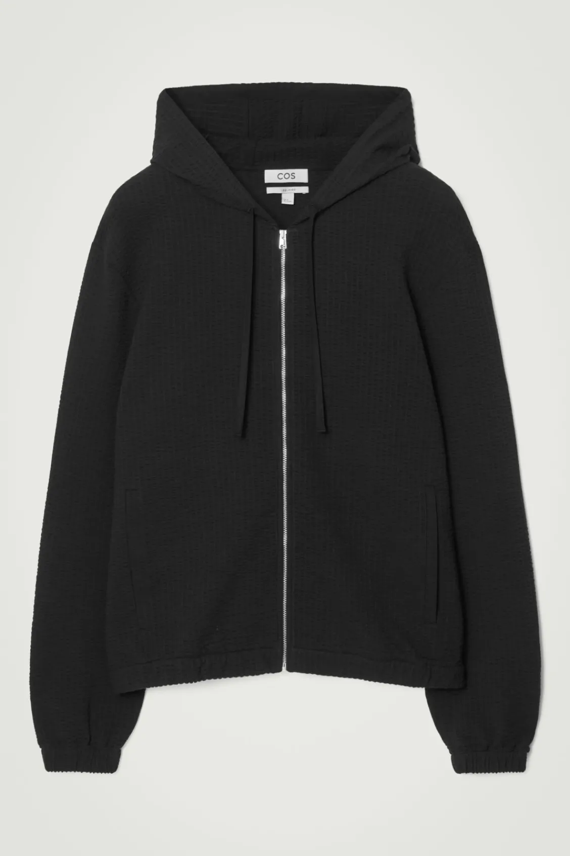 COS RIBBED JERSEY ZIP-UP HOODIE- Sweatshirts & Hoodies