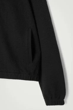 COS RIBBED JERSEY ZIP-UP HOODIE- Sweatshirts & Hoodies