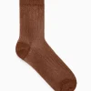 COS RIBBED LUREX SOCKS-Women Socks & Tights