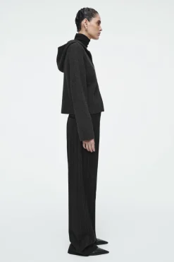 COS RIBBED MERINO WOOL HOODED JACKET-Women Coats & Jackets | Sweaters & Cardigans