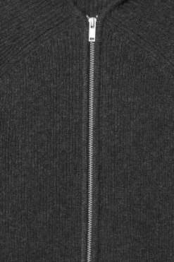 COS RIBBED MERINO WOOL HOODED JACKET-Women Coats & Jackets | Sweaters & Cardigans