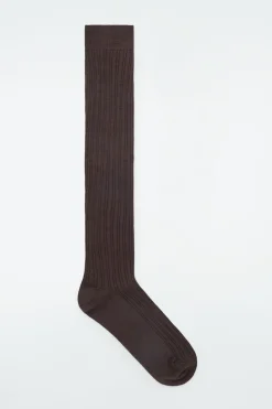 COS RIBBED MERINO WOOL KNEE SOCKS-Women Socks & Tights