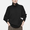 COS RIBBED MERINO WOOL TURTLENECK SWEATER-Women Sweaters & Cardigans