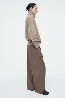 COS RIBBED MERINO WOOL TURTLENECK SWEATER-Women Sweaters & Cardigans