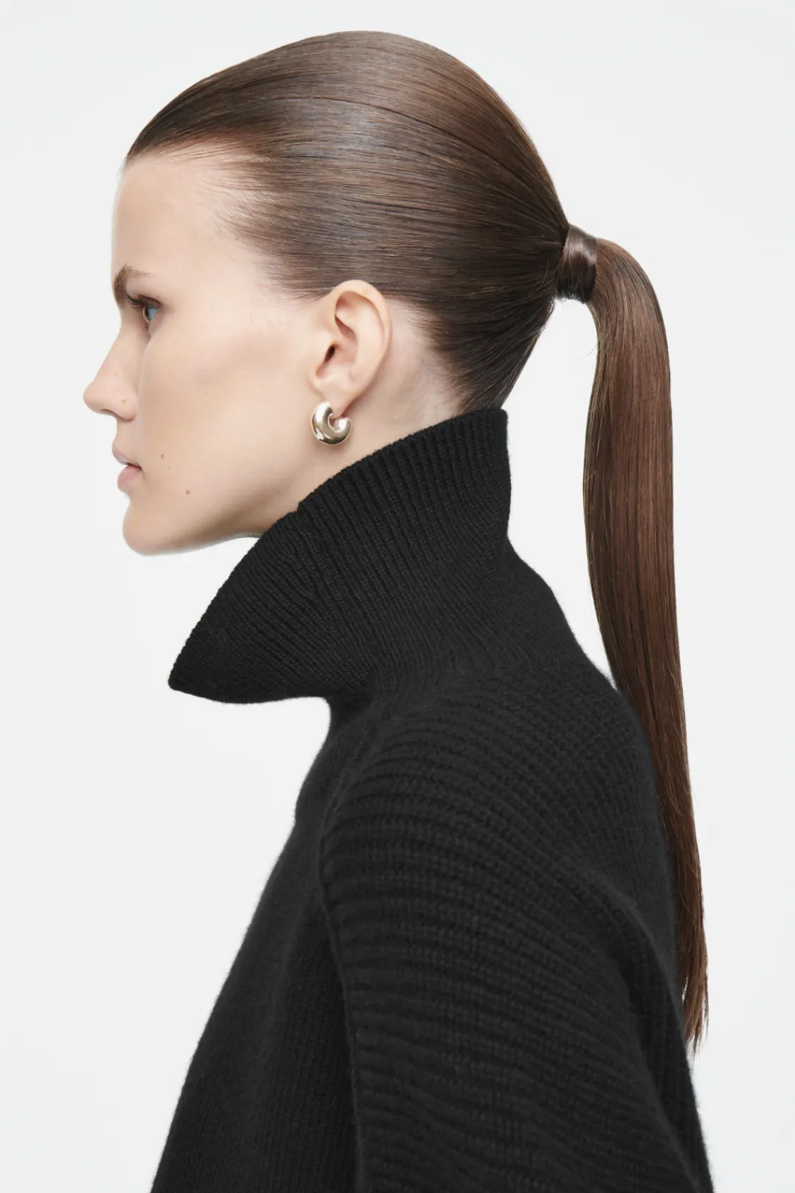 COS RIBBED MERINO WOOL TURTLENECK SWEATER-Women Sweaters & Cardigans