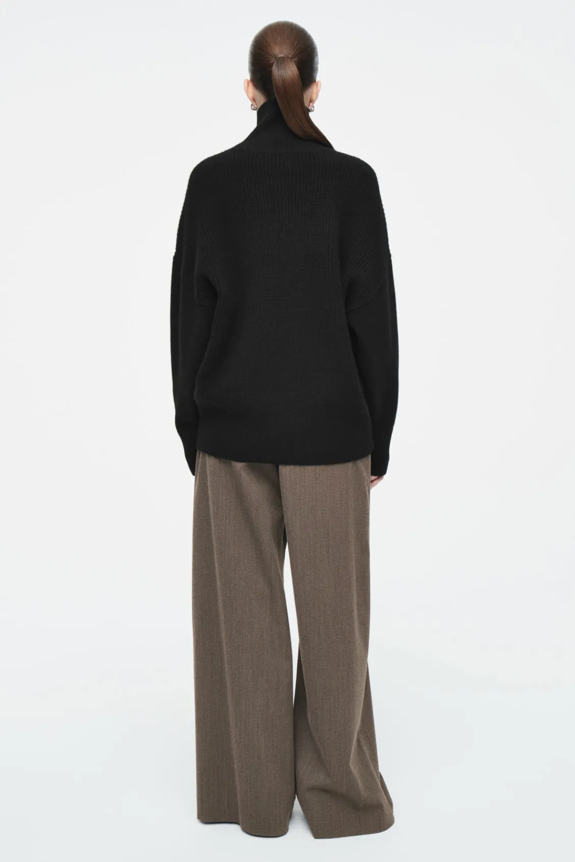 COS RIBBED MERINO WOOL TURTLENECK SWEATER-Women Sweaters & Cardigans