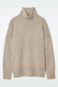COS RIBBED MERINO WOOL TURTLENECK SWEATER-Women Sweaters & Cardigans