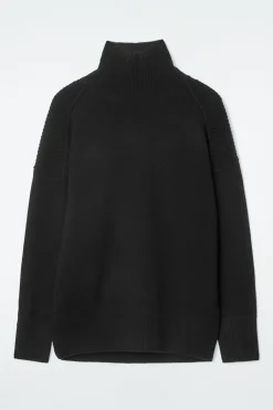 COS RIBBED MERINO WOOL TURTLENECK SWEATER-Women Sweaters & Cardigans