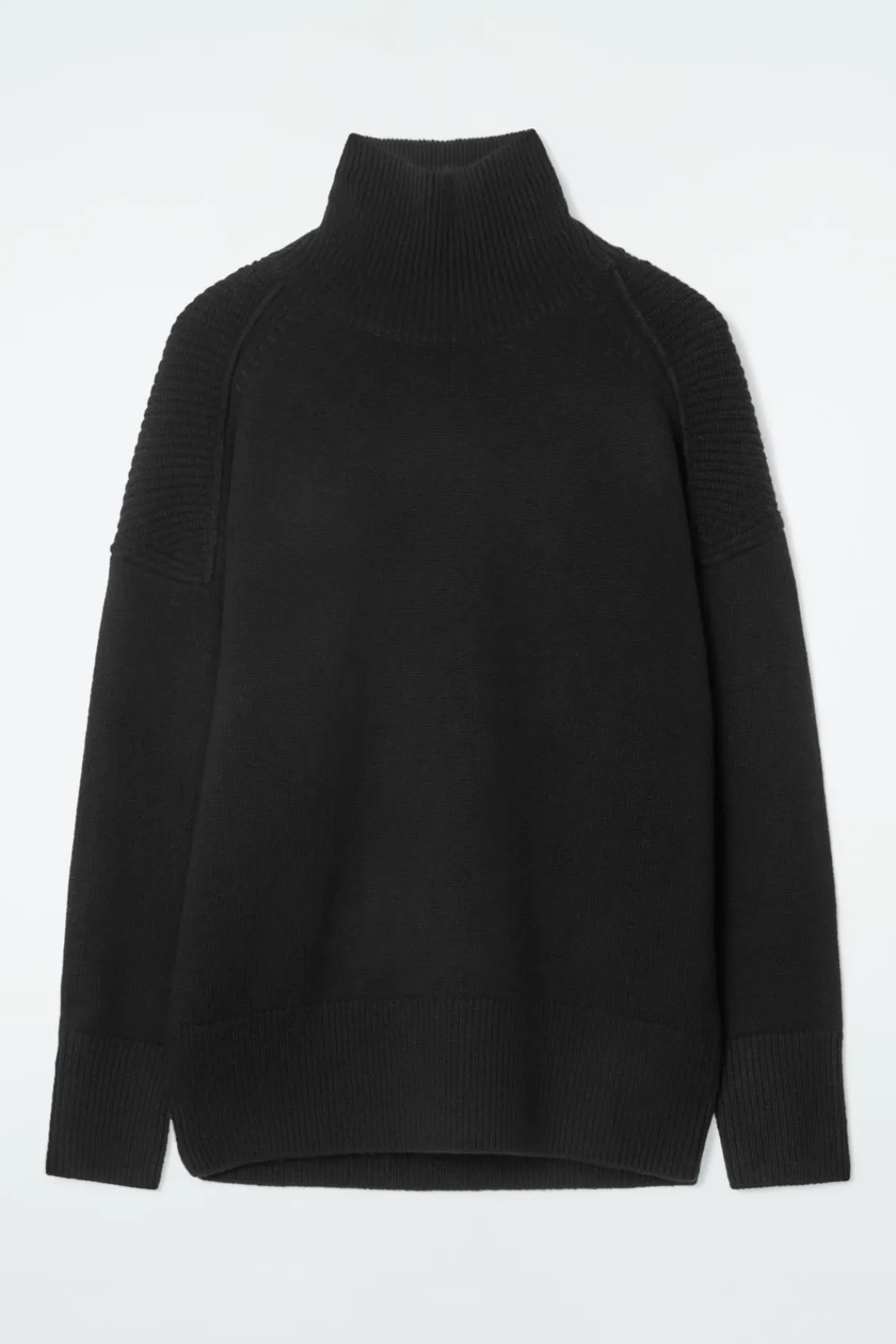 COS RIBBED MERINO WOOL TURTLENECK SWEATER-Women Sweaters & Cardigans