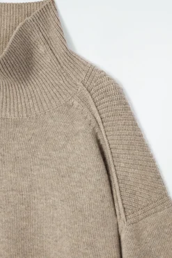 COS RIBBED MERINO WOOL TURTLENECK SWEATER-Women Sweaters & Cardigans