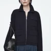 COS RIBBED MERINO WOOL UTILITY JACKET-Women Coats & Jackets | Sweaters & Cardigans
