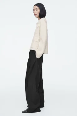 COS RIBBED MERINO WOOL UTILITY JACKET-Women Coats & Jackets | Sweaters & Cardigans
