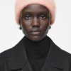 COS RIBBED MOHAIR BEANIE-Women Hats & Scarves