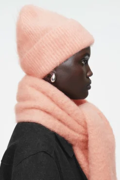 COS RIBBED MOHAIR BEANIE-Women Hats & Scarves