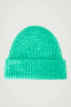COS RIBBED MOHAIR BEANIE-Women Hats & Scarves
