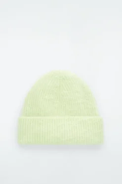 COS RIBBED MOHAIR BEANIE-Women Hats & Scarves