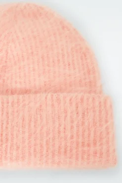 COS RIBBED MOHAIR BEANIE-Women Hats & Scarves