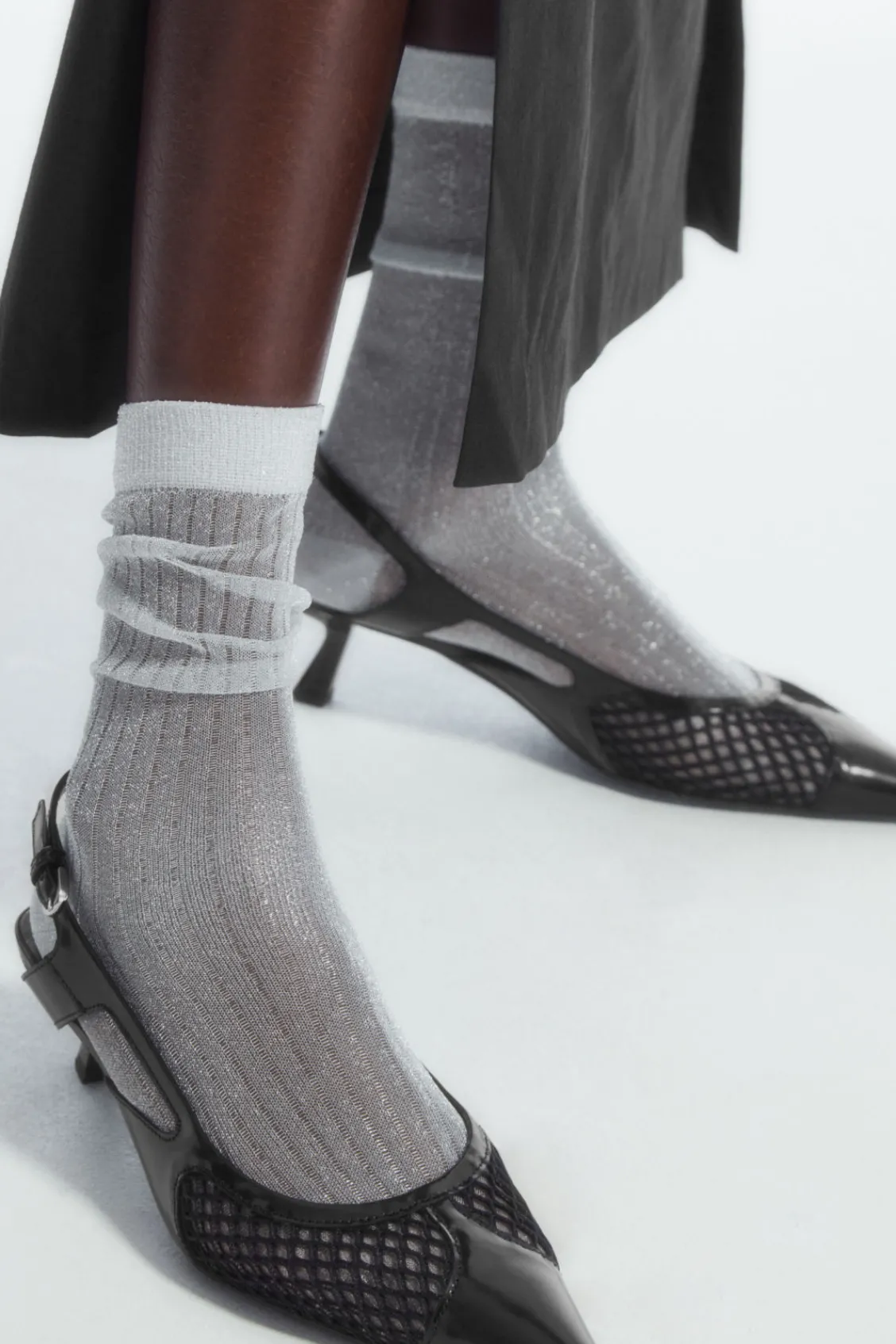 COS RIBBED SHEER SOCKS-Women Socks & Tights