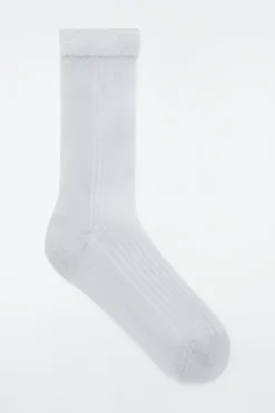 COS RIBBED SHEER SOCKS-Women Socks & Tights