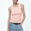 COS RIBBED TANK TOP-Women T-Shirts | Tops
