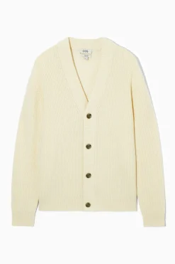 COS RIBBED WOOL AND CASHMERE CARDIGAN- Cashmere | Sweaters & Cardigans