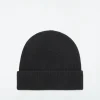COS RIBBED WOOL AND CASHMERE BEANIE-Women Hats & Scarves | Cashmere
