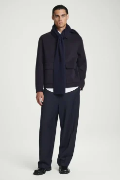 COS RIBBED WOOL AND CASHMERE SCARF-Women Hats & Scarves | Cashmere