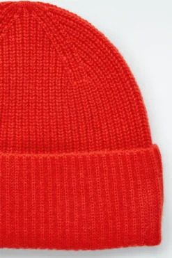 COS RIBBED WOOL AND CASHMERE BEANIE-Women Hats & Scarves | Cashmere