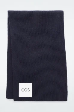 COS RIBBED WOOL AND CASHMERE SCARF-Women Hats & Scarves | Cashmere