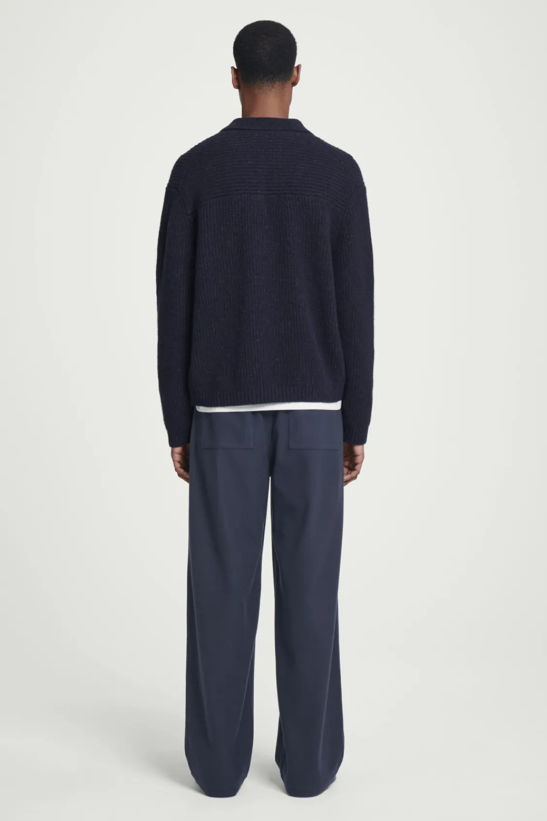 COS RIBBED WOOL AND CASHMERE-BLEND POLO SHIRT- Polo Shirts | Cashmere